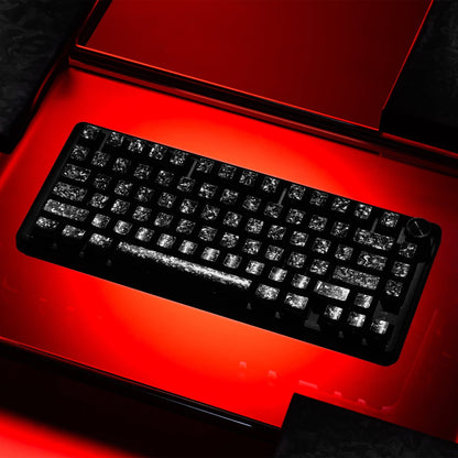 XVX Forged Carbon-Look Cherry Profile Side-Printed PC Keycap Set - A-1 Thread Vault