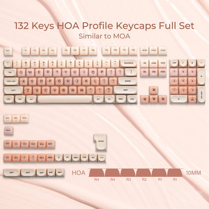 XVX Foundation Series HOA Profile Translucent PBT+PC 132-Key Keycap Set - A-1 Thread Vault