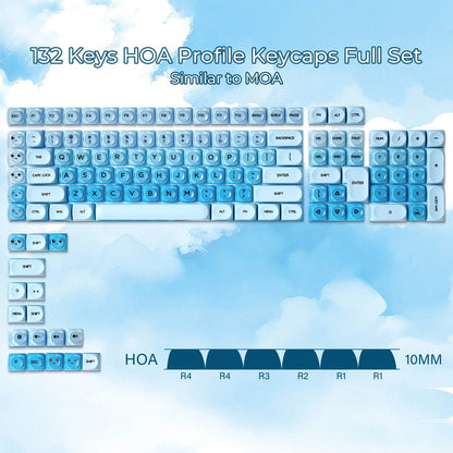 XVX Foundation Series HOA Profile Translucent PBT+PC 132-Key Keycap Set - A-1 Thread Vault