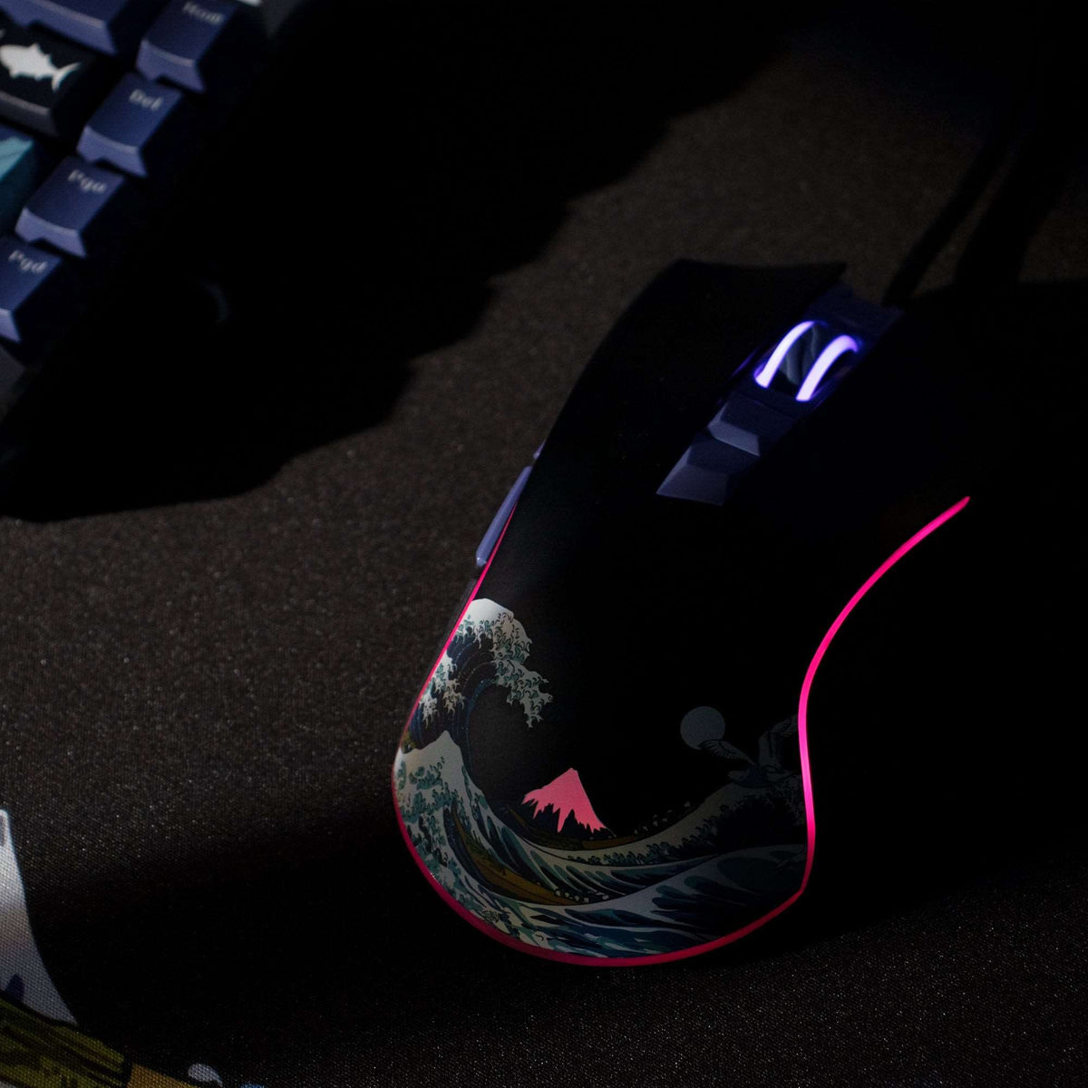 XVX G705 Kanagawa Themed Programmable Wired Gaming Mouse - A-1 Thread Vault