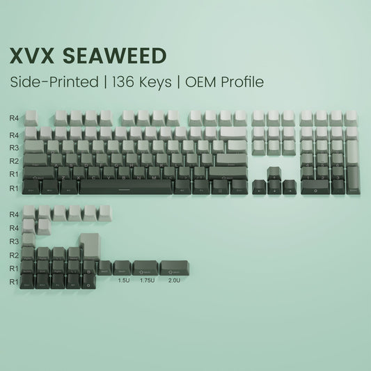 XVX Gradient Series 136-Key Side-Printed OEM Profile PBT Keycap Set - A-1 Thread Vault