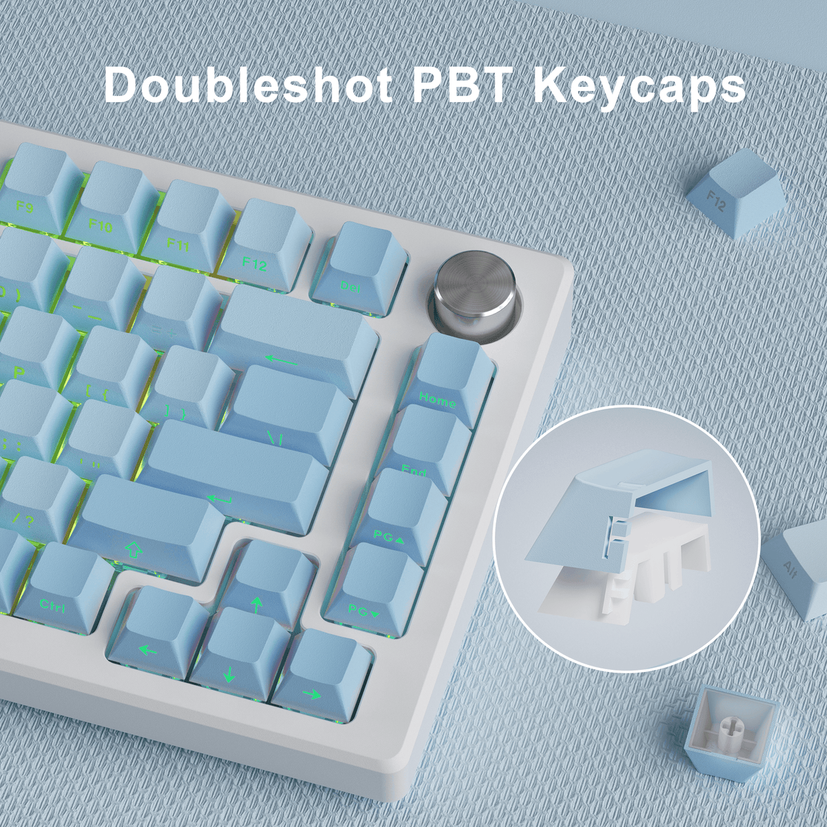 XVX Gradient X-Axis Series Side-Printed Cherry Profile 121-Key PBT Keycap Set - A-1 Thread Vault