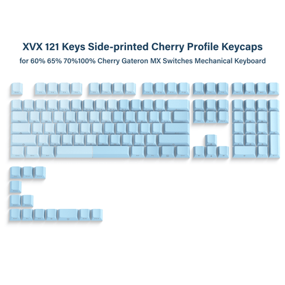 XVX Gradient X-Axis Series Side-Printed Cherry Profile 121-Key PBT Keycap Set - A-1 Thread Vault
