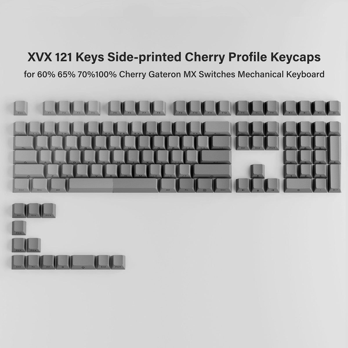 XVX Gradient X-Axis Series Side-Printed Cherry Profile 121-Key PBT Keycap Set - A-1 Thread Vault