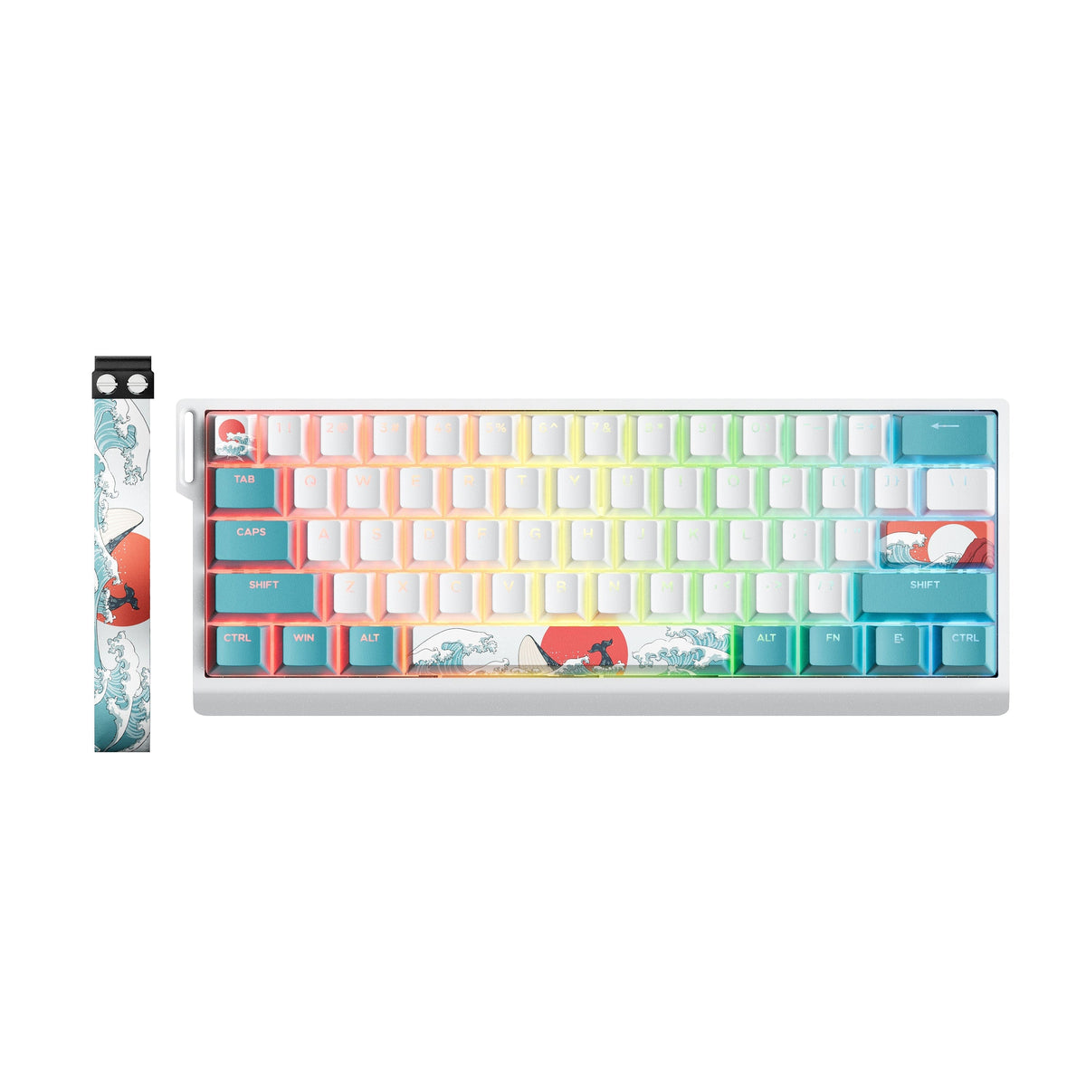 XVX H61 Coral Sea Themed Aluminum Wired RGB Mechanical Keyboard - A-1 Thread Vault