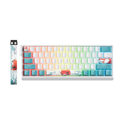 XVX H61 Coral Sea Themed Aluminum Wired RGB Mechanical Keyboard - A-1 Thread Vault
