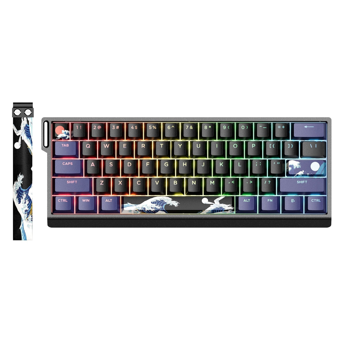 XVX H61 Coral Sea Themed Aluminum Wired RGB Mechanical Keyboard - A-1 Thread Vault