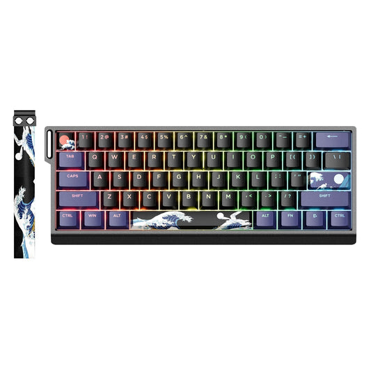 XVX H61 Coral Sea Themed Aluminum Wired RGB Mechanical Keyboard - A-1 Thread Vault