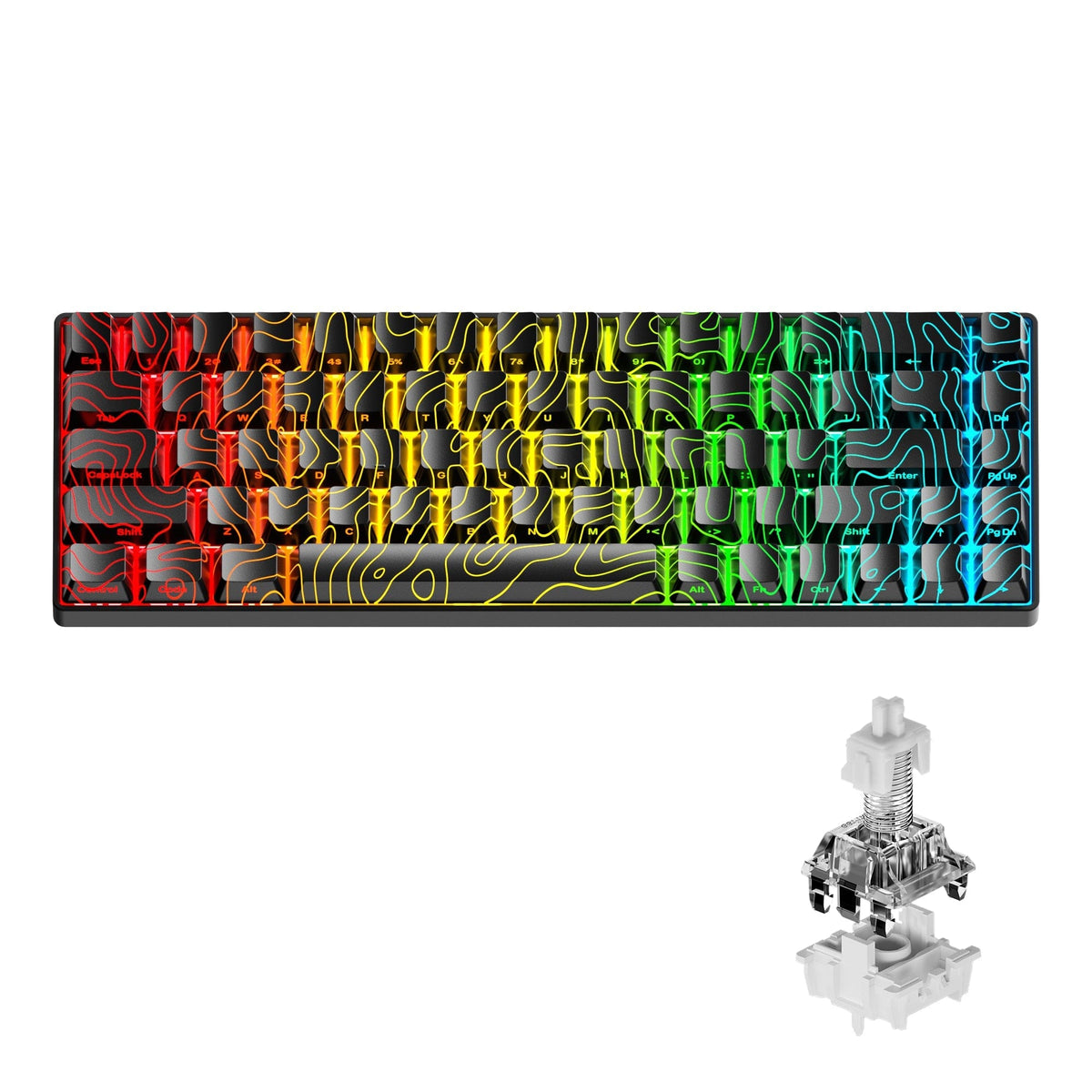 XVX HE68 68% Rapid Trigger Hall Effect Wired Magnetic Gaming Keyboard - A-1 Thread Vault