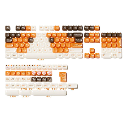 XVX House Cat Themed MAO Profile 149-Key PC Keycap Set - A-1 Thread Vault