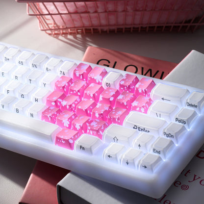 XVX IMD FlutterBloom Heart Layout 21-Key Artisan Keycap Set - A-1 Thread Vault