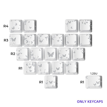 XVX IMD FlutterBloom Heart Layout 21-Key Artisan Keycap Set - A-1 Thread Vault