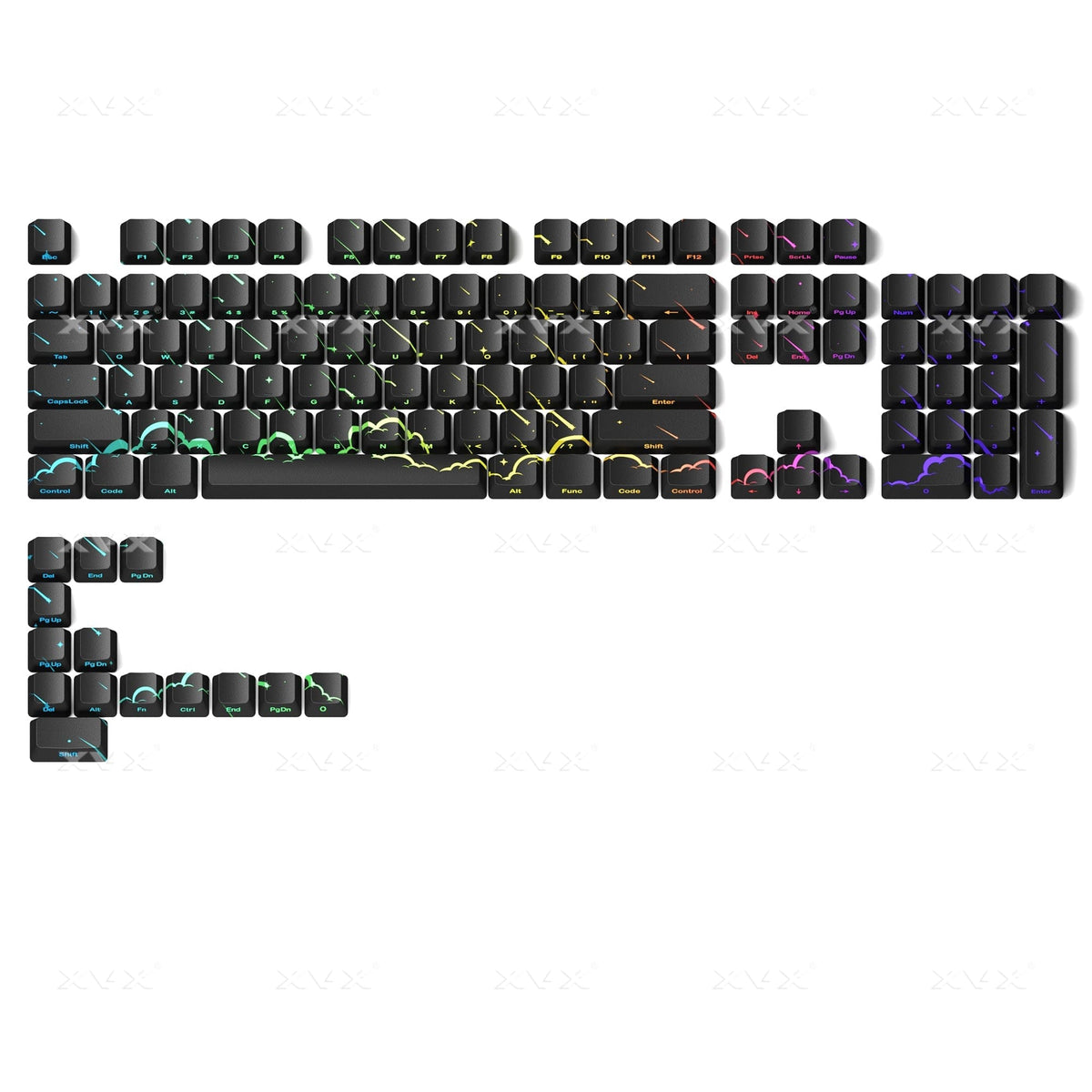 XVX IMD Spider Web Shine-Through OEM Profile 118-Key Keycap Set - A-1 Thread Vault