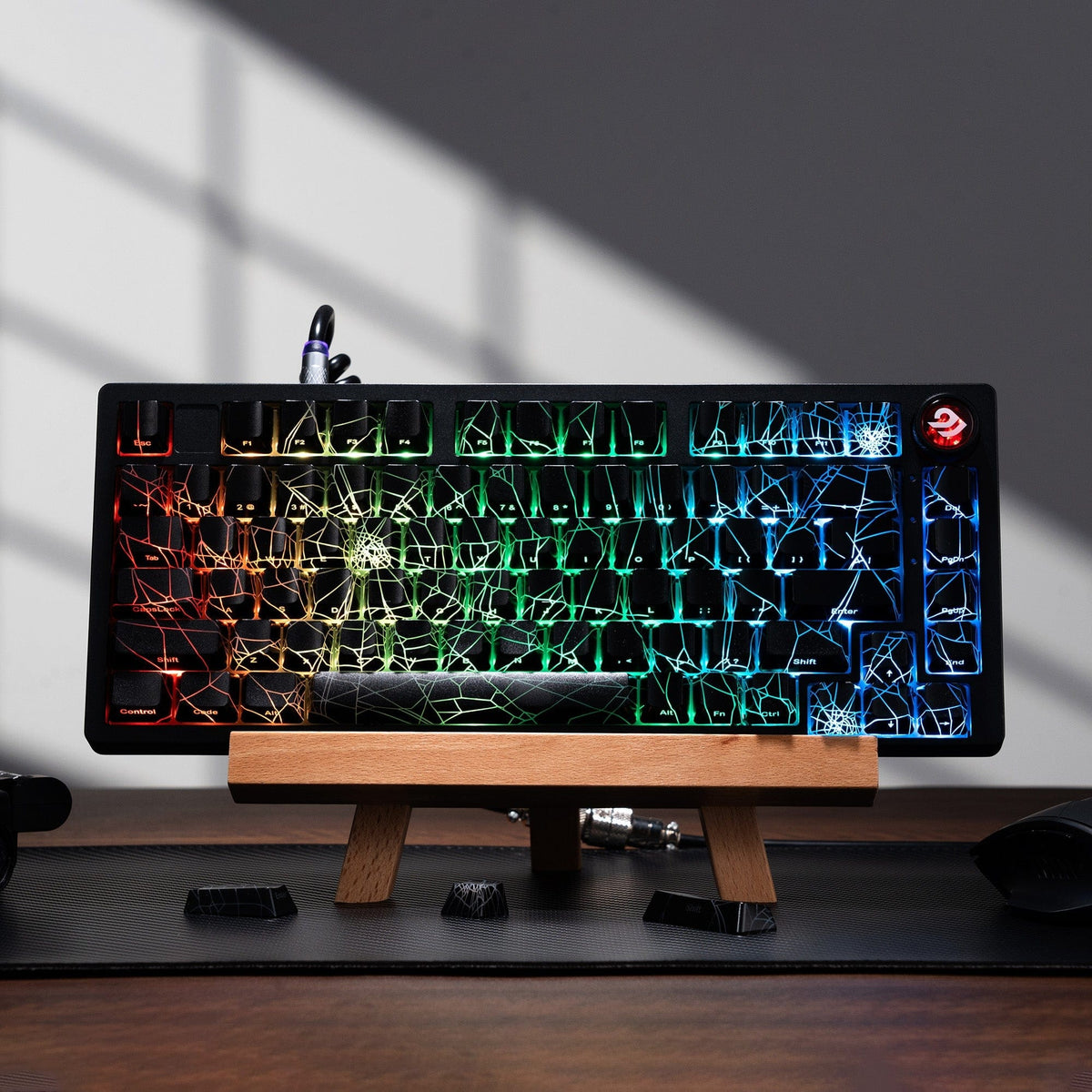 XVX IMD Spider Web Shine-Through OEM Profile 118-Key Keycap Set - A-1 Thread Vault