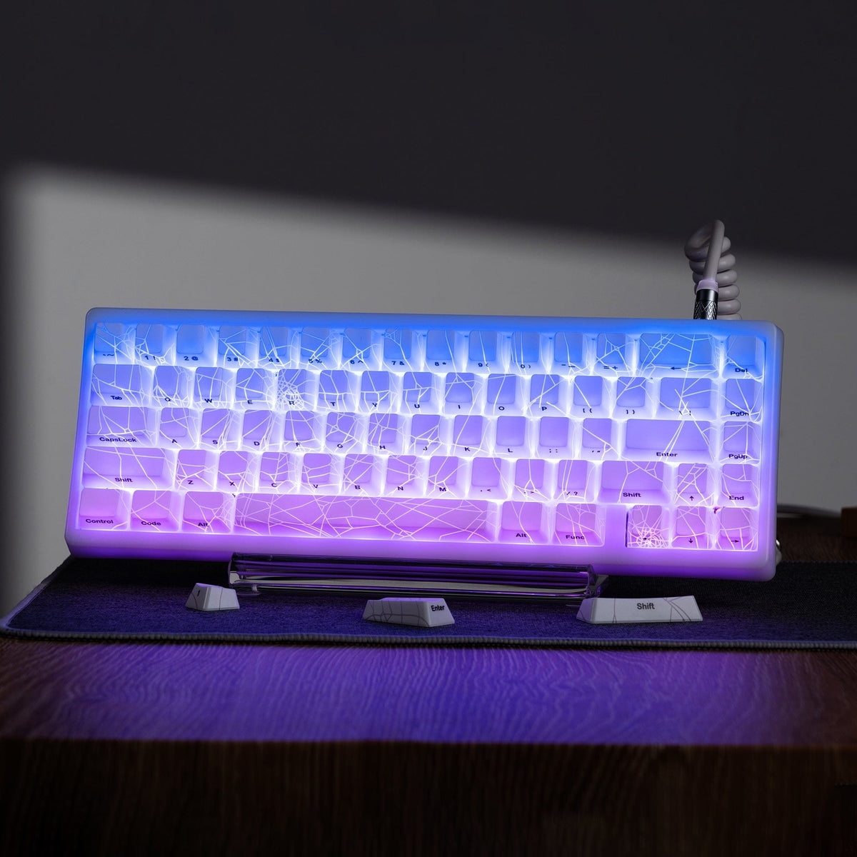 XVX IMD Spider Web Shine-Through OEM Profile 118-Key Keycap Set - A-1 Thread Vault