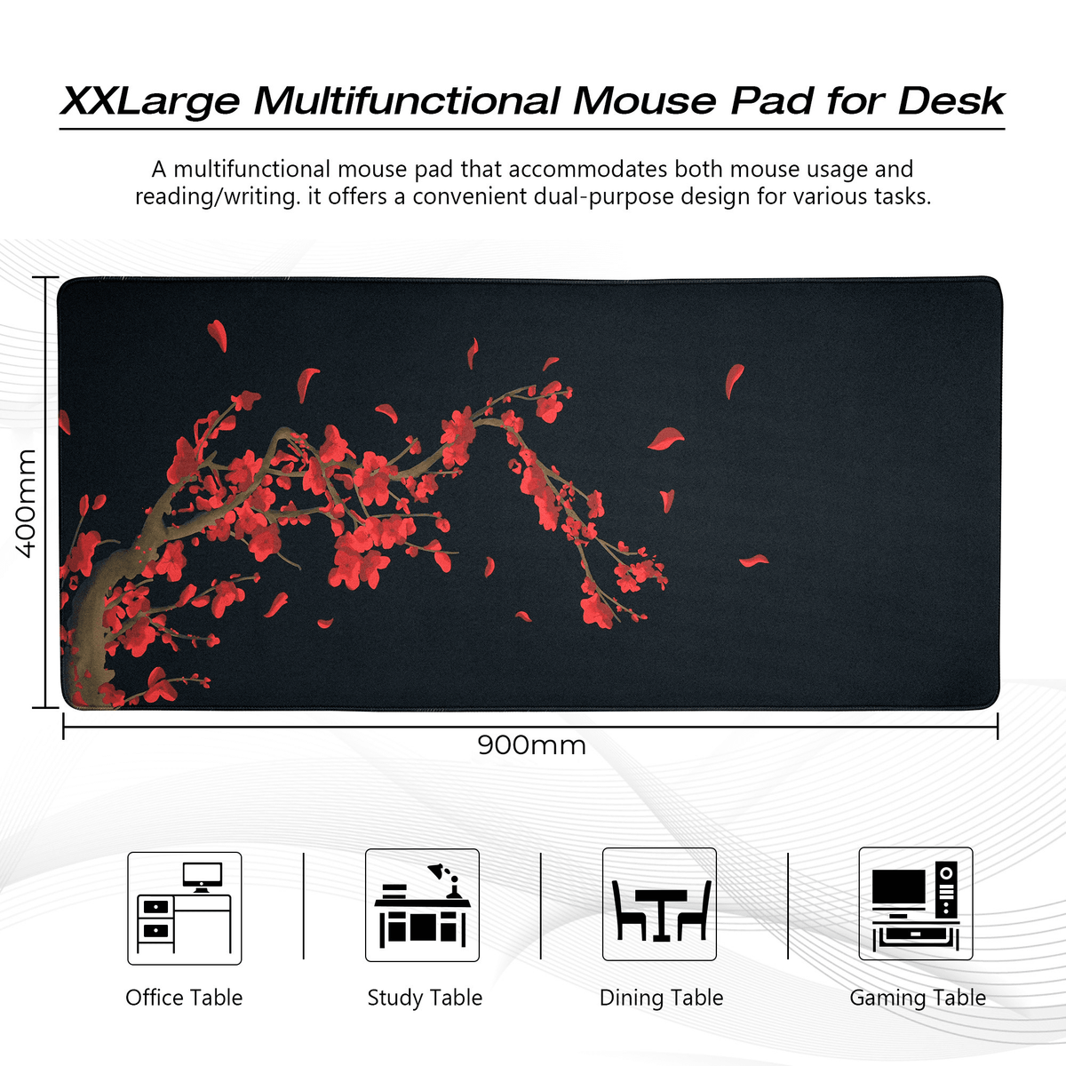 XVX Kanagawa Outline Themed Large Desk Mat - A-1 Thread Vault