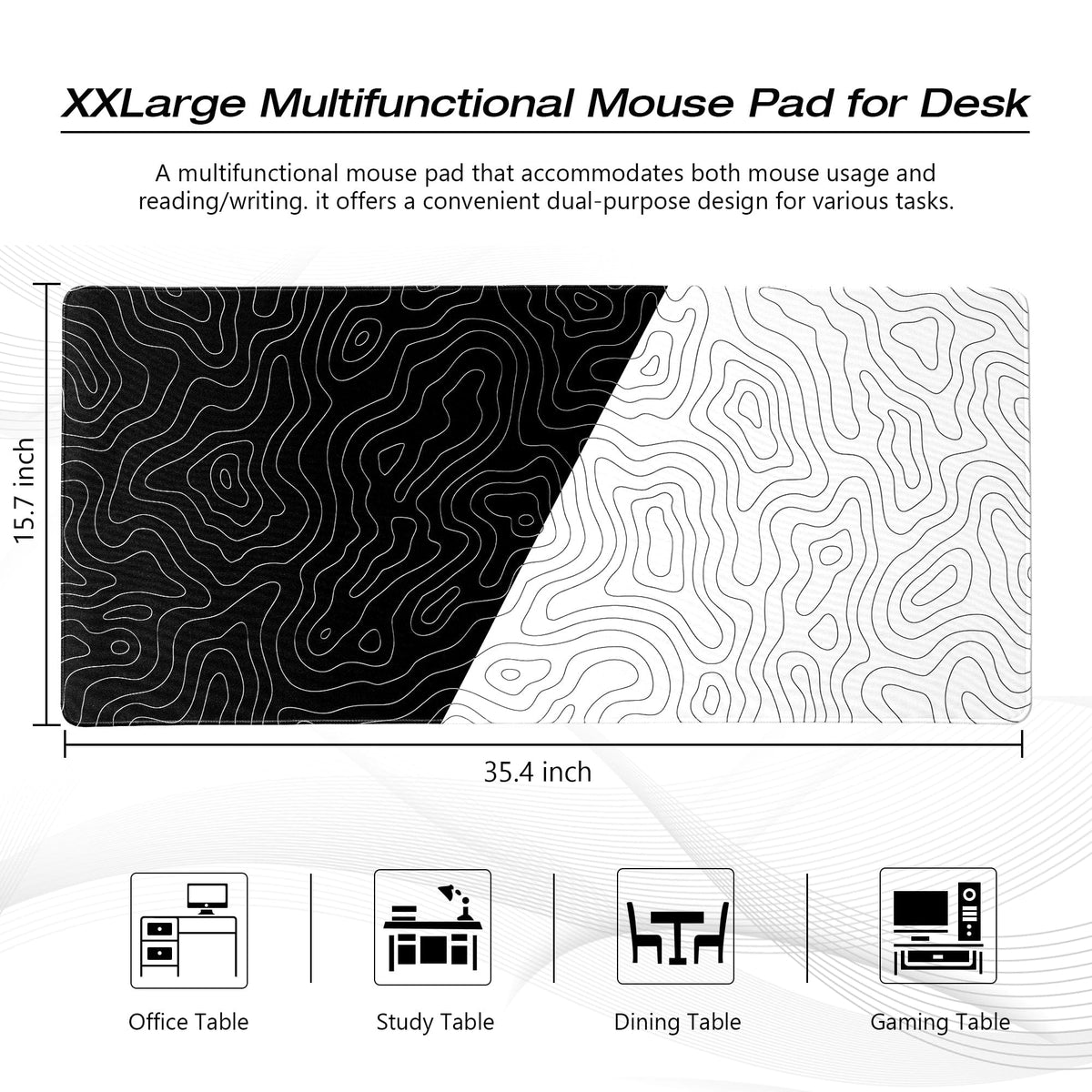 XVX Kanagawa Outline Themed Large Desk Mat - A-1 Thread Vault