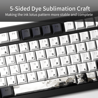 XVX Lotus Cherry Profile Shine-Through Dye-Sub PBT Keycap Set (133-Key) - A-1 Thread Vault