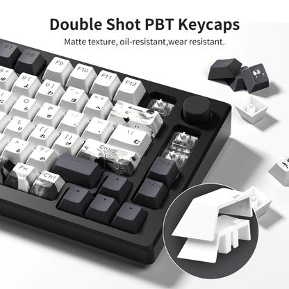 XVX Lotus Cherry Profile Shine-Through Dye-Sub PBT Keycap Set (133-Key) - A-1 Thread Vault
