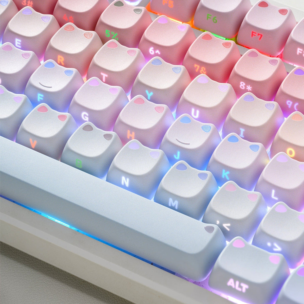 XVX Lumicat MAO Profile Side-Printed Shine-Through 113-Key Keycap Set - A-1 Thread Vault