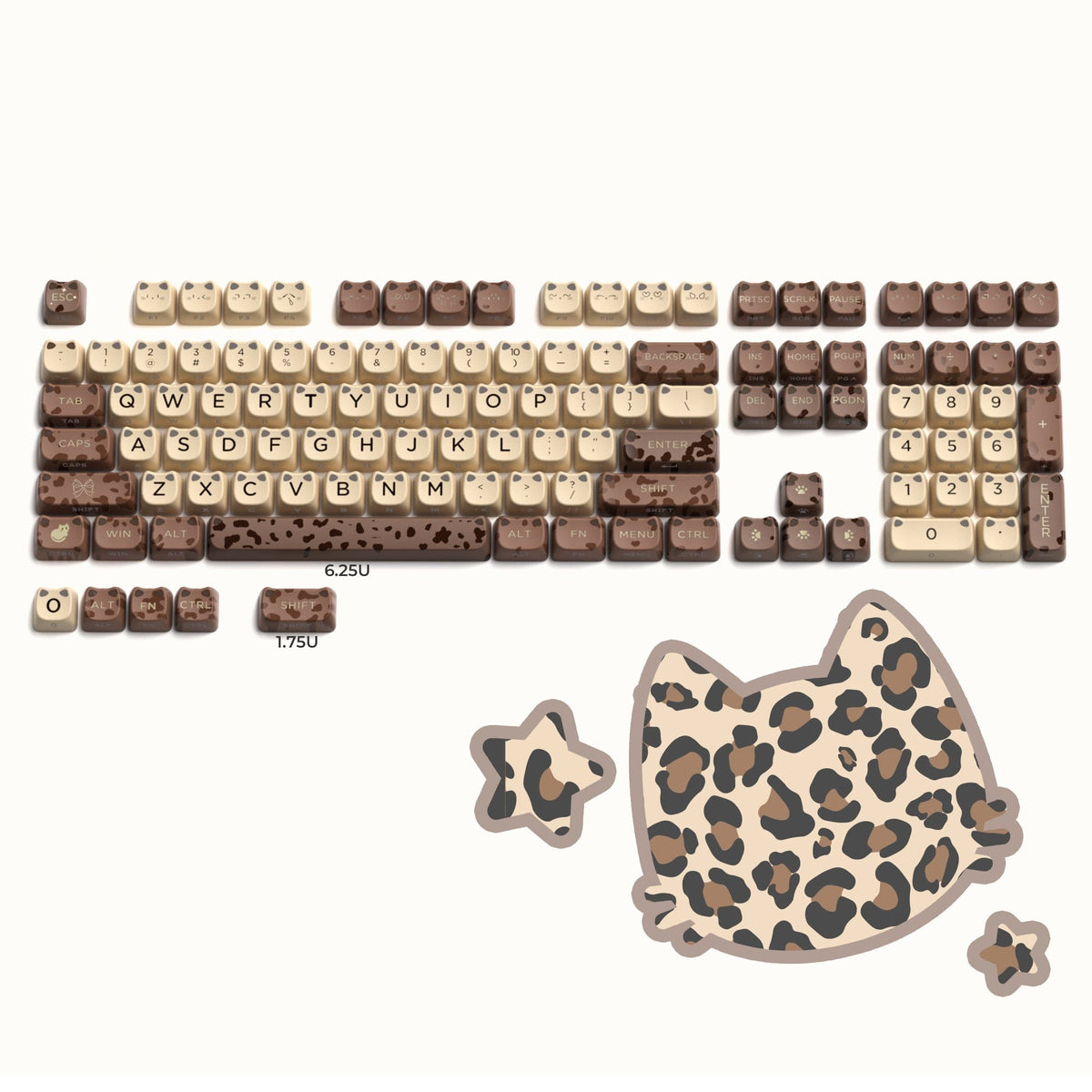 XVX Lumicat MAO Profile Side-Printed Shine-Through 113-Key Keycap Set - A-1 Thread Vault