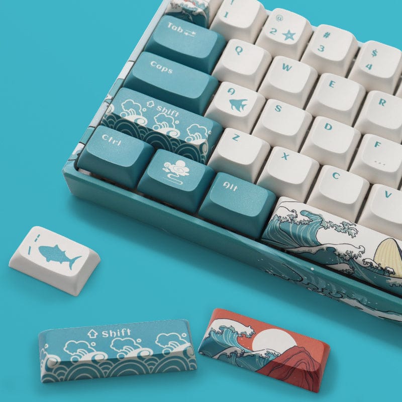 XVX M61 Coral Sea Themed 61 Keys Wired/Wireless Mechanical Keyboard - A-1 Thread Vault