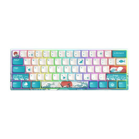 XVX M61 Coral Sea Themed 61 Keys Wired/Wireless Mechanical Keyboard - A-1 Thread Vault