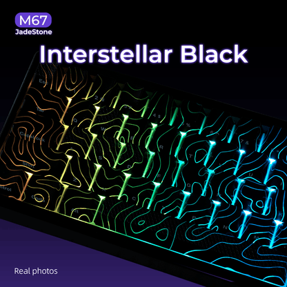 XVX M67 JadeStone Interstellar Black Tri-Mode RGB Mechanical Keyboard - A-1 Thread Vault