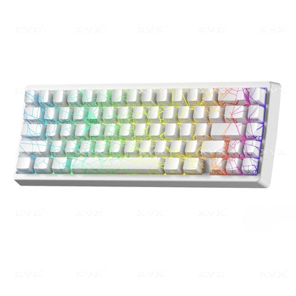 XVX M67 JadeStone Spider Web Tri-Mode RGB Mechanical Keyboard - A-1 Thread Vault