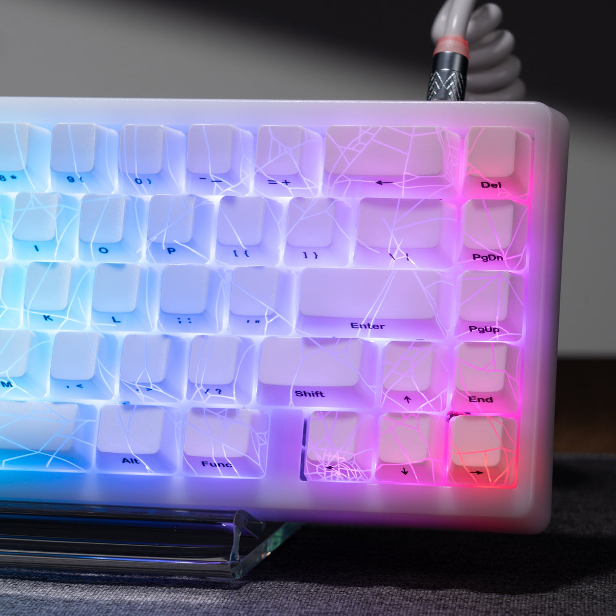 XVX M67 JadeStone Spider Web Tri-Mode RGB Mechanical Keyboard - A-1 Thread Vault