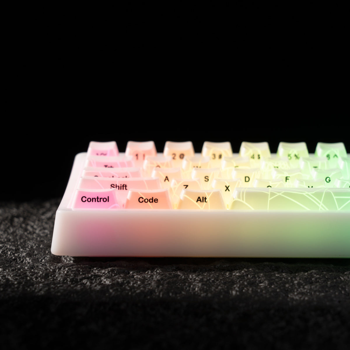 XVX M67 JadeStone Spider Web Tri-Mode RGB Mechanical Keyboard - A-1 Thread Vault