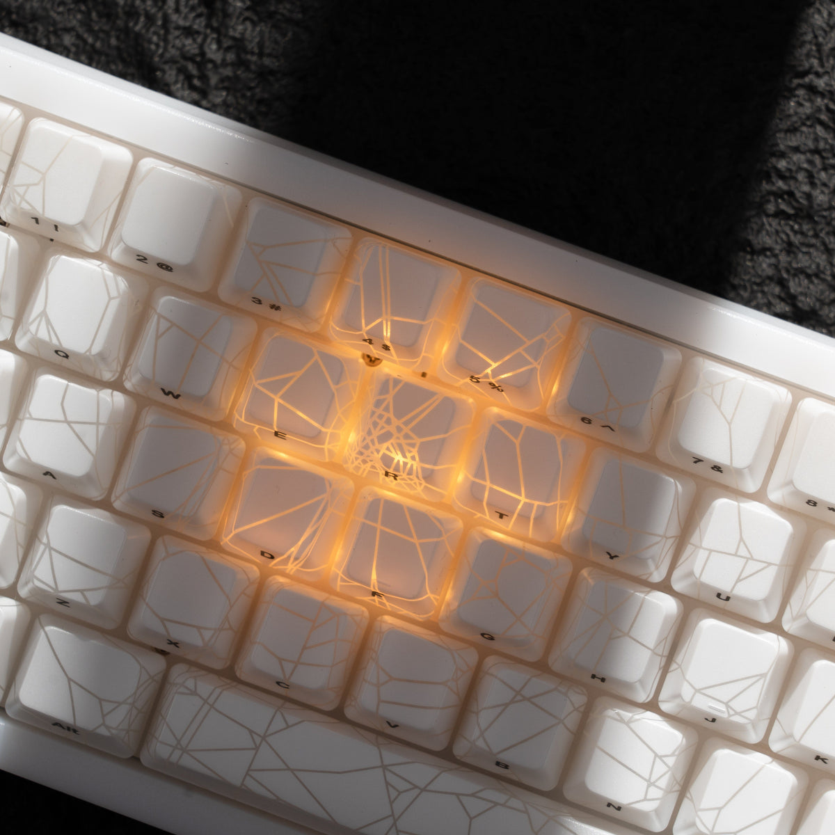 XVX M67 JadeStone Spider Web Tri-Mode RGB Mechanical Keyboard - A-1 Thread Vault
