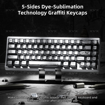 XVX Manga Graffiti Cherry Profile 134-Key Dye-Sublimation PBT Keycap Set - A-1 Thread Vault