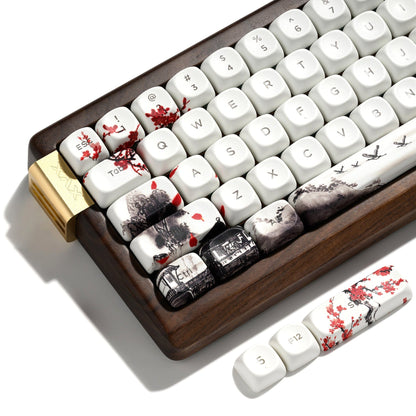 XVX Mono Plum Blossom MOA Profile Shine-Through PBT Keycap Set - A-1 Thread Vault