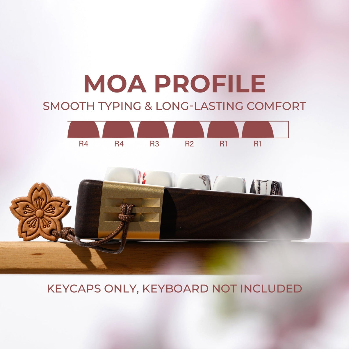 XVX Mono Plum Blossom MOA Profile Shine-Through PBT Keycap Set - A-1 Thread Vault