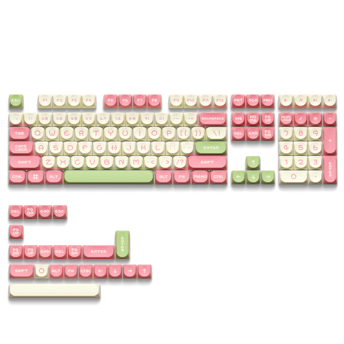 XVX MOOD Series MOA Profile Dye-Sublimation 130-Key PBT Keycap Set - A-1 Thread Vault