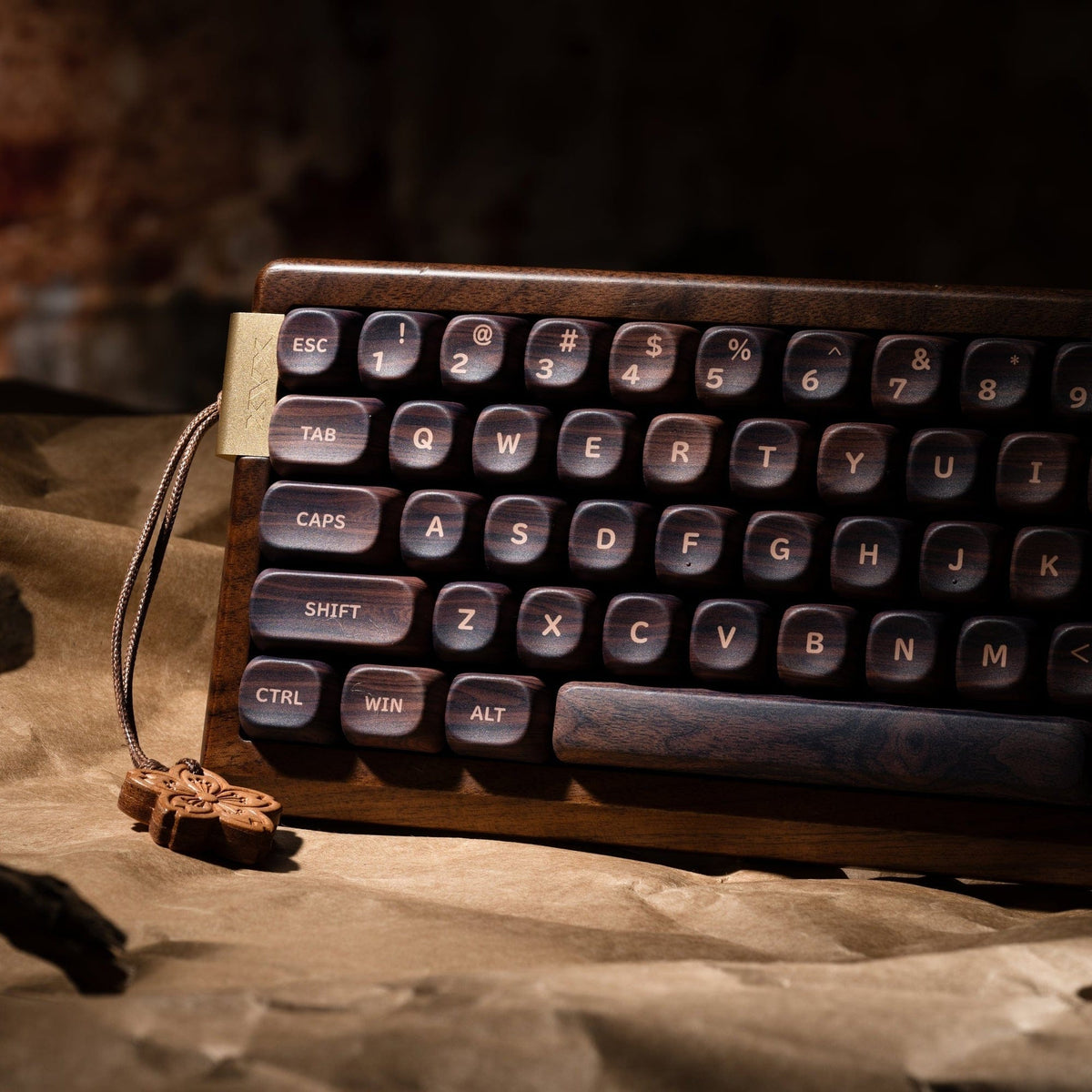 XVX MU68 FujiWave VIA Wireless Wooden Mechanical Keyboard - A-1 Thread Vault