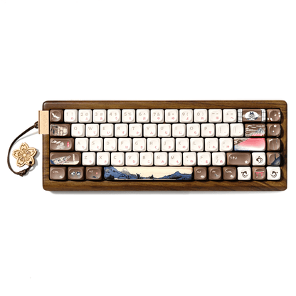 XVX MU68 FujiWave VIA Wireless Wooden Mechanical Keyboard - A-1 Thread Vault