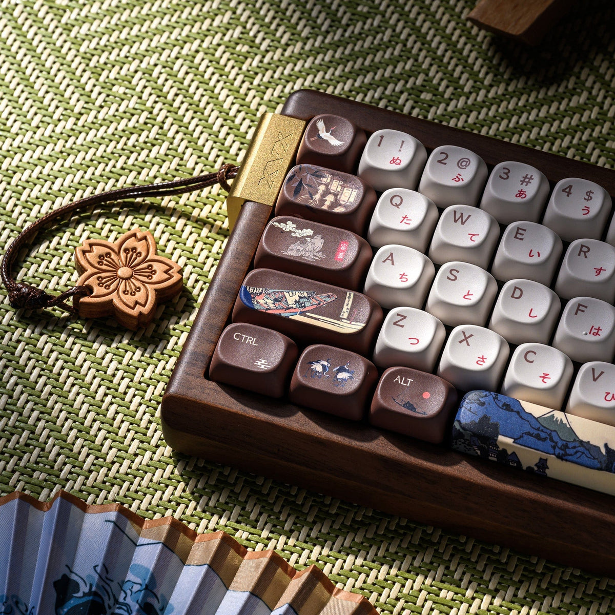 XVX MU68 FujiWave VIA Wireless Wooden Mechanical Keyboard - A-1 Thread Vault