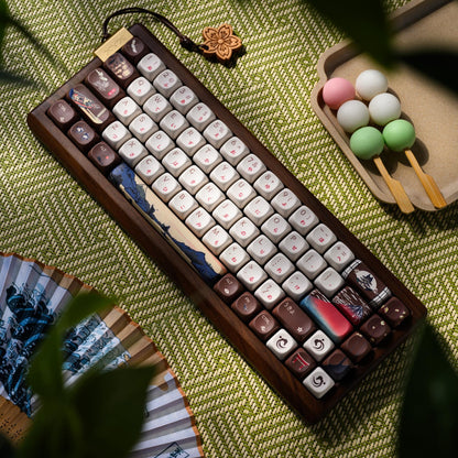 XVX MU68 FujiWave VIA Wireless Wooden Mechanical Keyboard - A-1 Thread Vault
