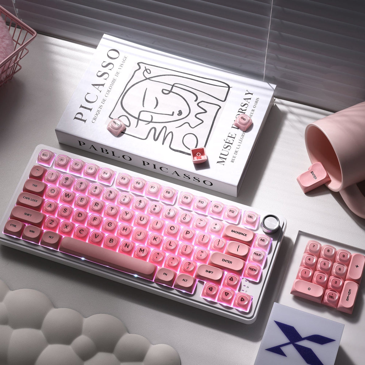 XVX Pink Blush HOA Profile Keycap Set 132-Key - A-1 Thread Vault