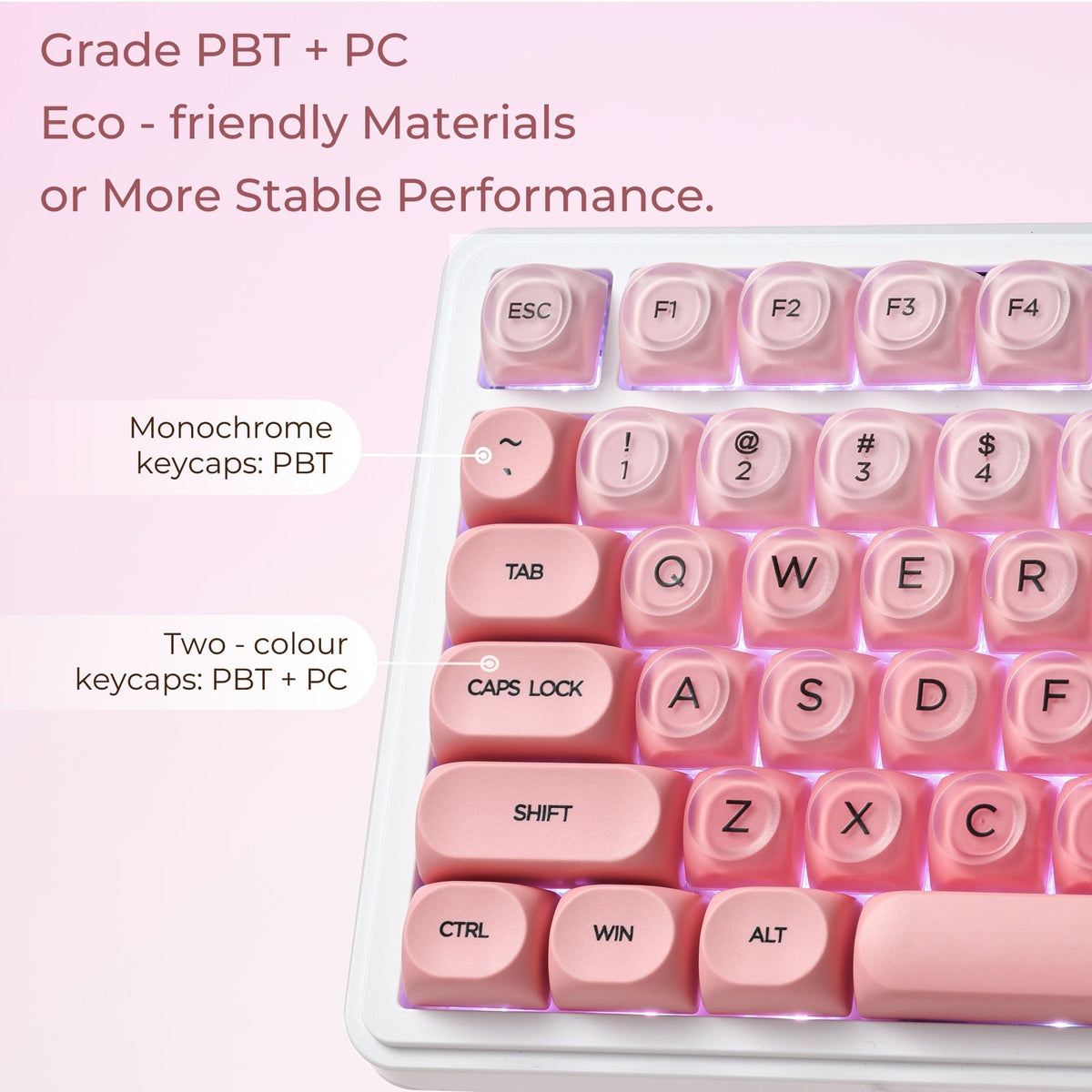 XVX Pink Blush HOA Profile Keycap Set 132-Key - A-1 Thread Vault