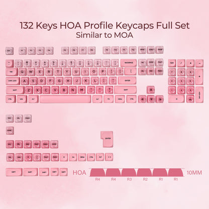 XVX Pink Blush HOA Profile Keycap Set 132-Key - A-1 Thread Vault