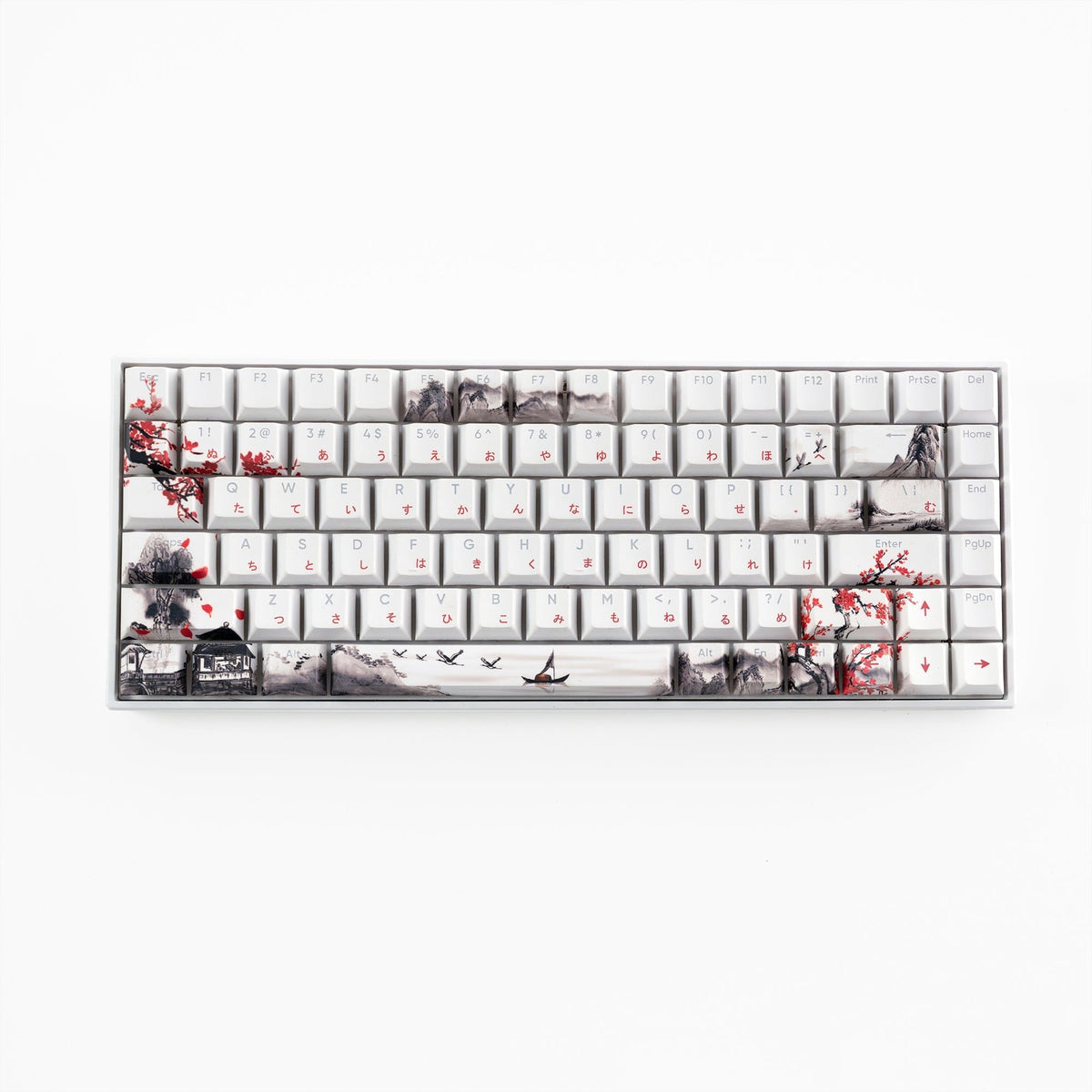 XVX Plum Blossom Cherry Profile Dye-Sublimation PBT Keycap Set - A-1 Thread Vault