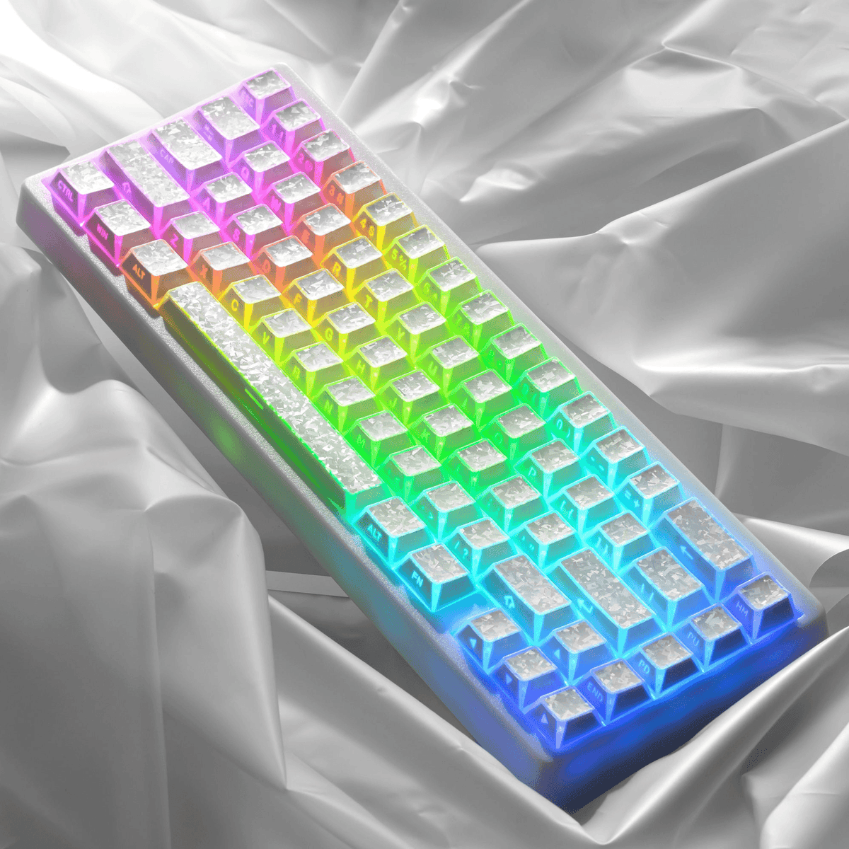 XVX PRISM Forged Carbon Shine-Through Cherry Profile 136-Key PBT Keycap Set - A-1 Thread Vault