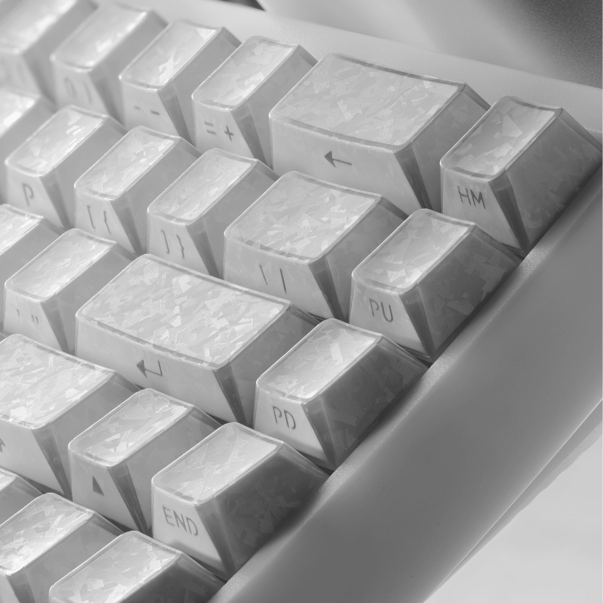 XVX PRISM Forged Carbon Shine-Through Cherry Profile 136-Key PBT Keycap Set - A-1 Thread Vault