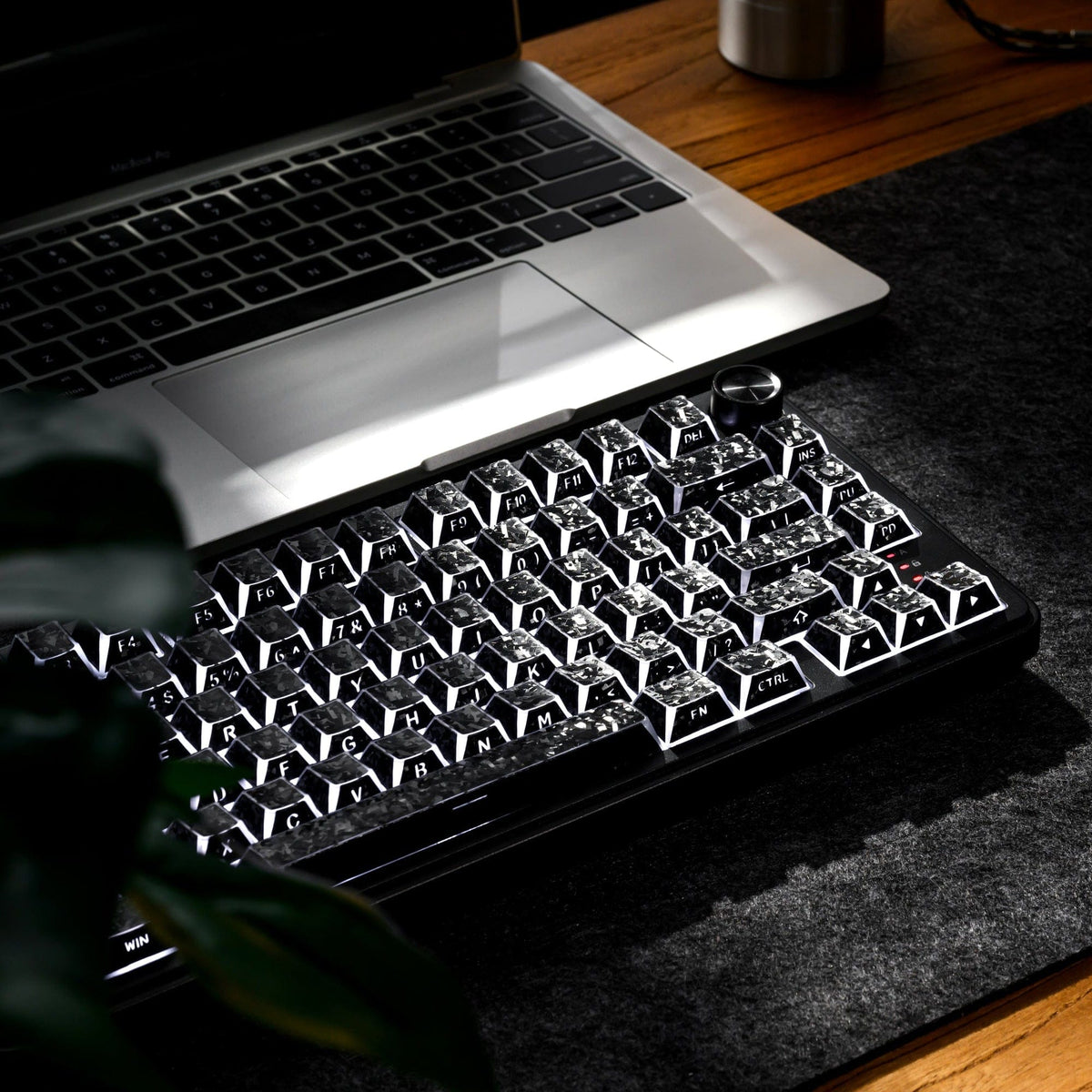 XVX PRISM Forged Carbon Shine-Through Cherry Profile 136-Key PBT Keycap Set - A-1 Thread Vault