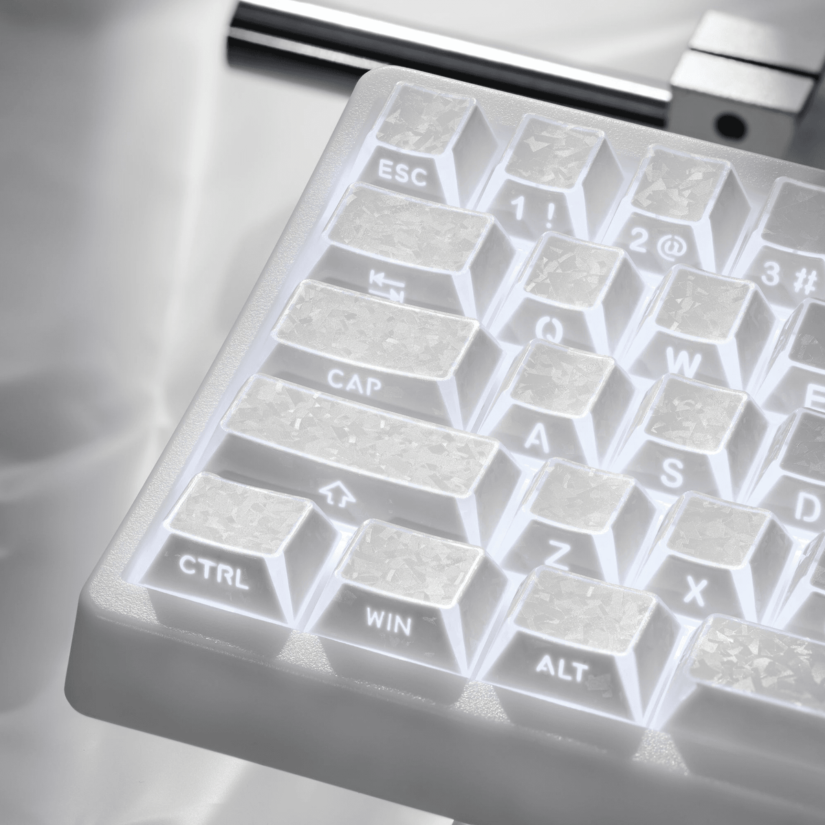 XVX PRISM Forged Carbon Shine-Through Cherry Profile 136-Key PBT Keycap Set - A-1 Thread Vault