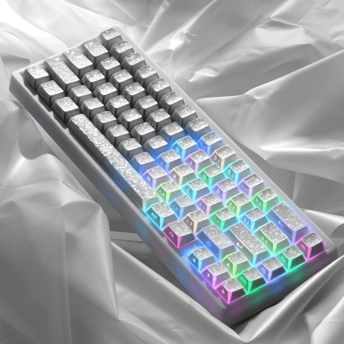 XVX PRISM Forged Carbon Shine-Through Cherry Profile 136-Key PBT Keycap Set - A-1 Thread Vault