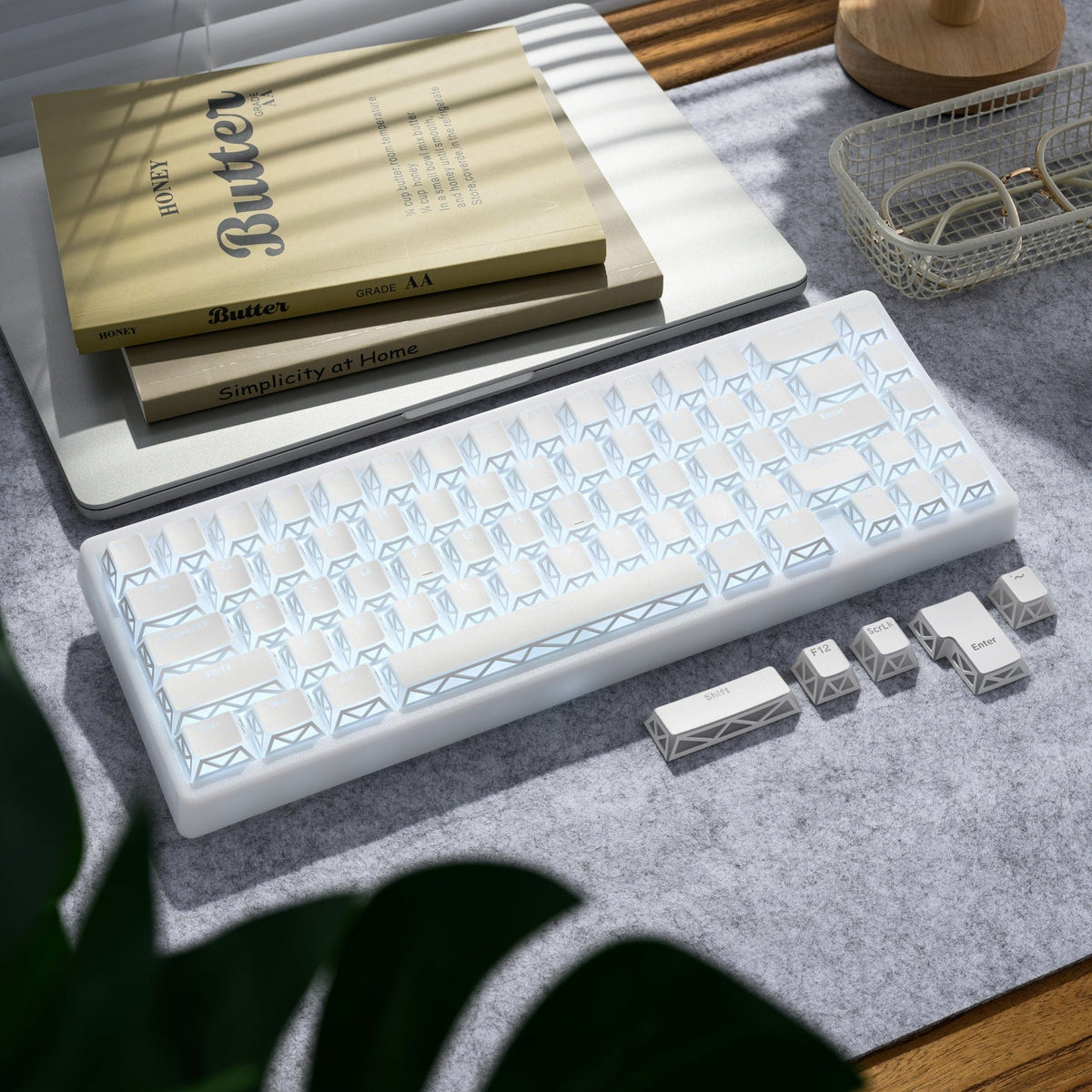 XVX PRISM Refraction Shine-Through Cherry Profile 130-Key PBT Keycap Set - A-1 Thread Vault